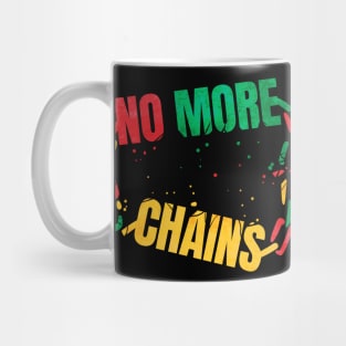 African Heritage No More Chains Freedom Day Logo Juneteenth Mug